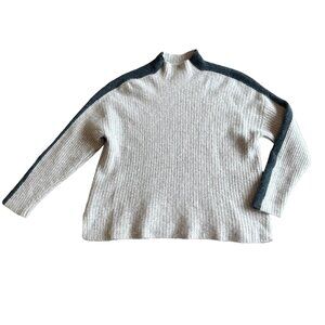 Garnet Hill 100% Recycled Cashmere Pullover Mock Neck Sweater Size XL Women's